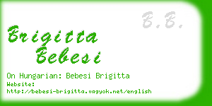 brigitta bebesi business card